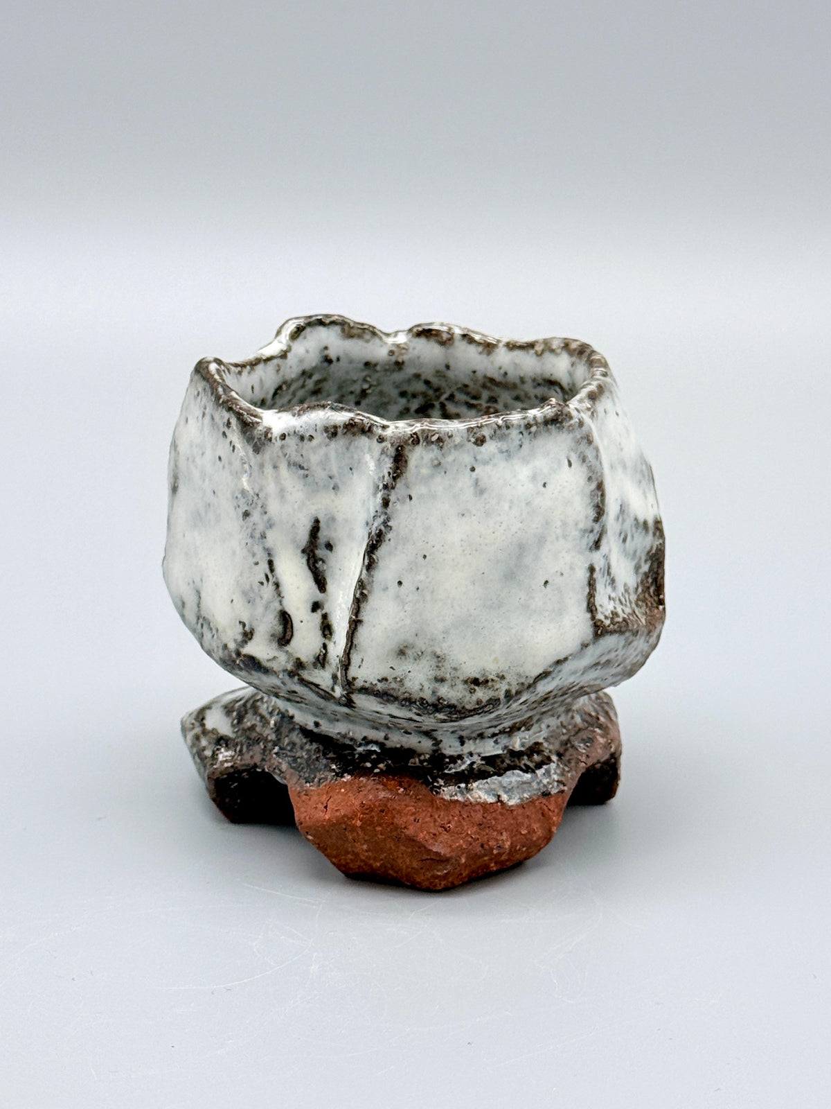 Hagi White Kurinuki High-Footed Cup
