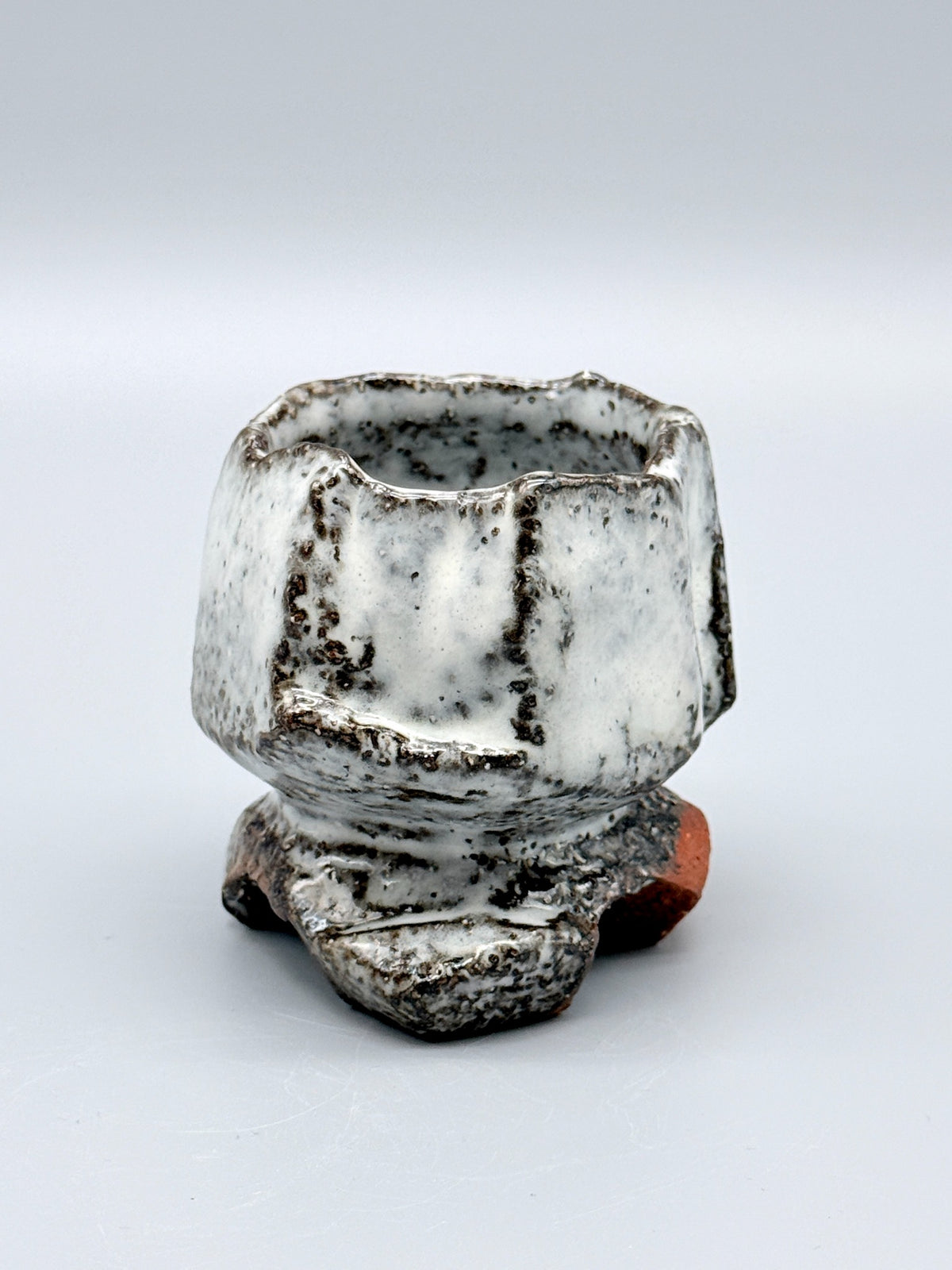 Hagi White Kurinuki High-Footed Cup