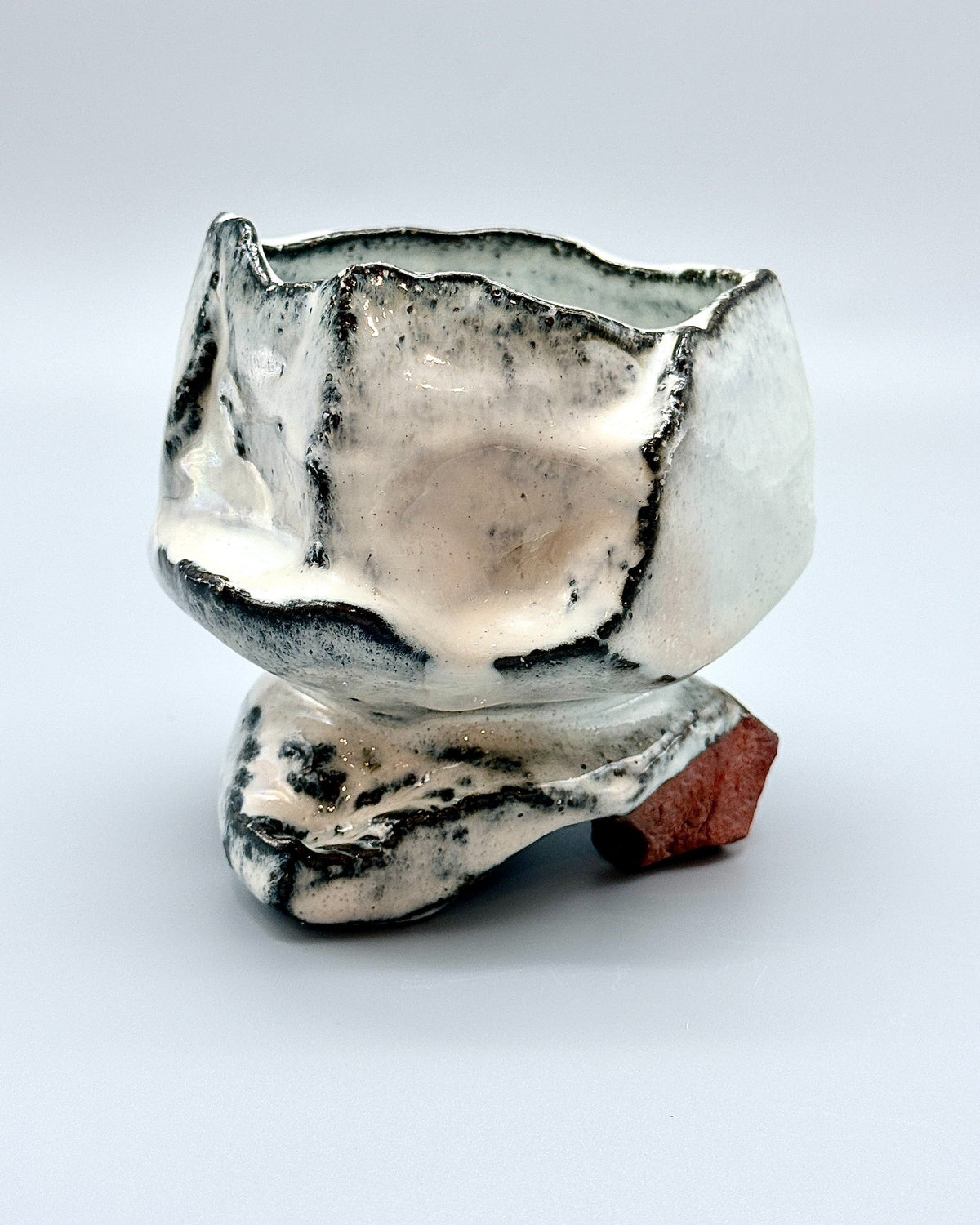 Hagi White Kurinuki Chawan