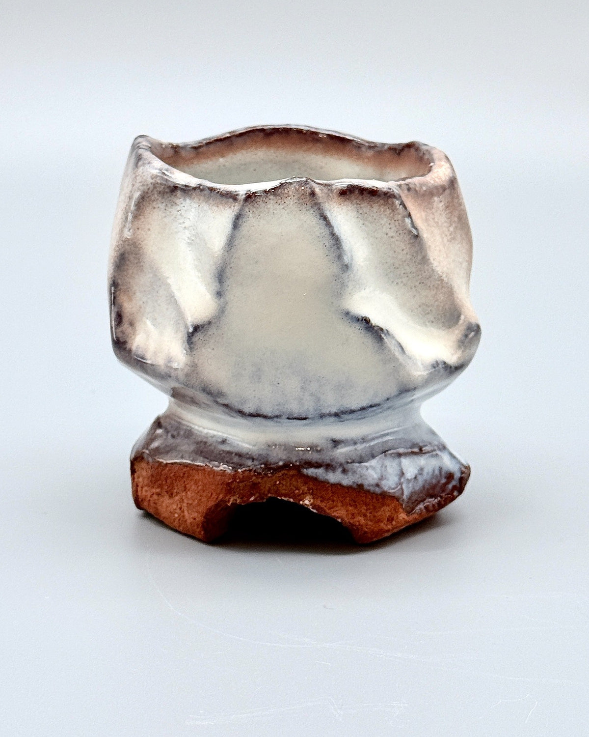 Hagi White Kurinuki Tripod Cup