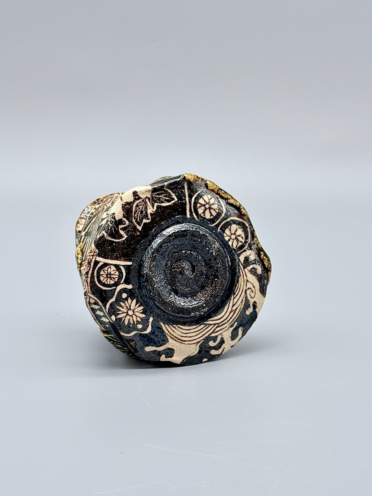 Rimpa Oribe Guinomi with Dragon Design II